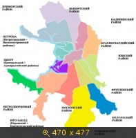 Карта р-нов СПб